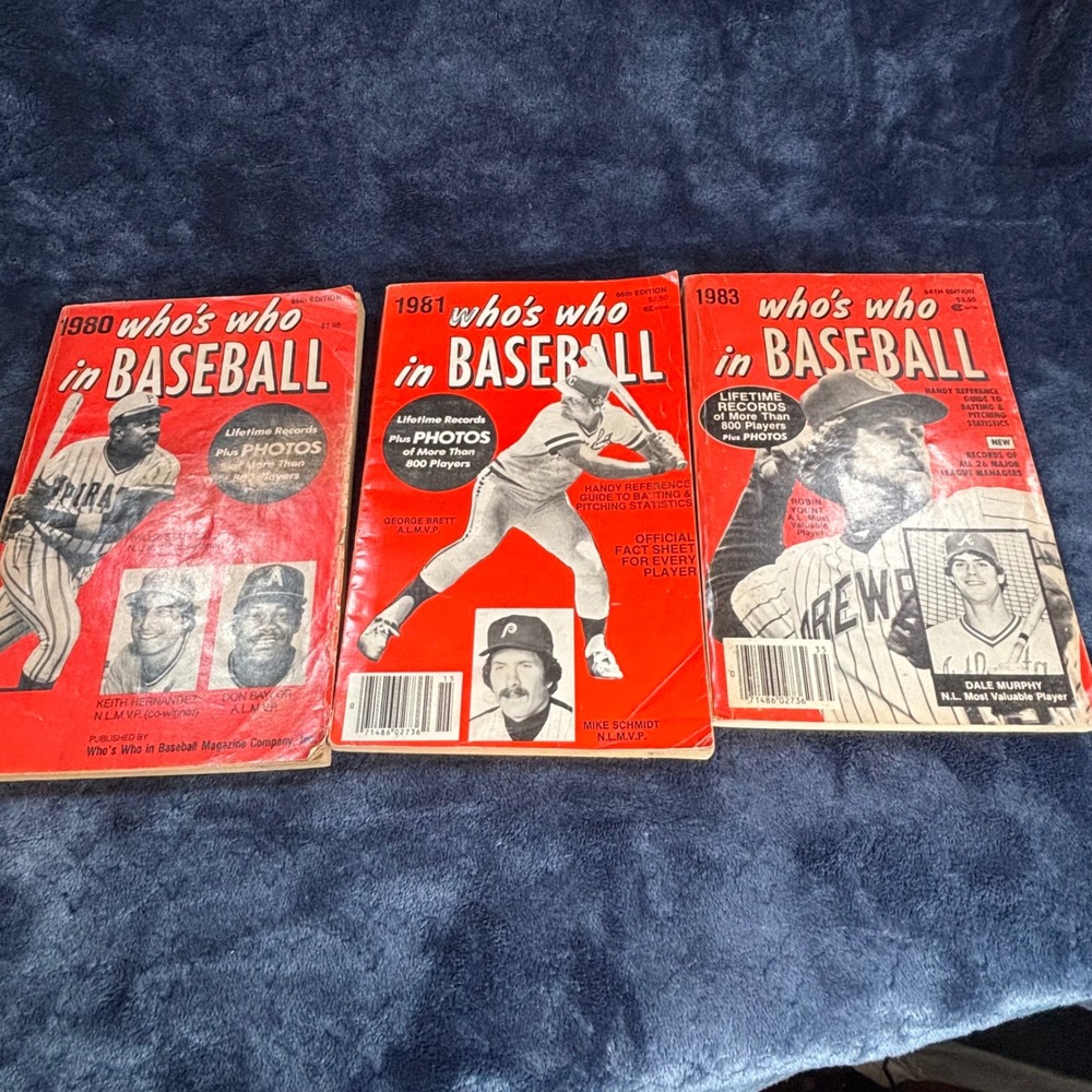 Vintage Who's Who in Baseball Magazine Lot 1980 1981 1983 Stargell Brett‎ Yount